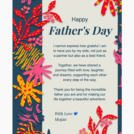 Bright Botanical Father's Day eCard